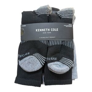 Kenneth Cole White and Black Crew Socks - 6 Pair Pack